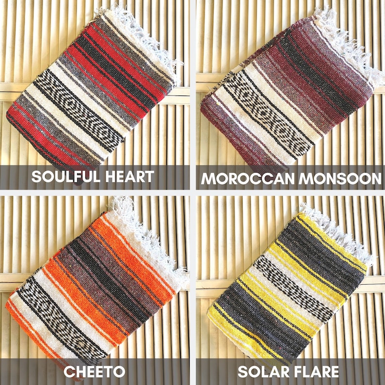 Handmade Mexican Blanket Serape Mexican Blanket 100 Etsy