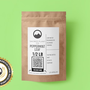 Bulk Peppermint Herb | 1LB organic Peppermint Leaves | Peppermint Leaf | Heirloom Herb | Peppermint Tea | Dry Peppermint | Cut & Sifted