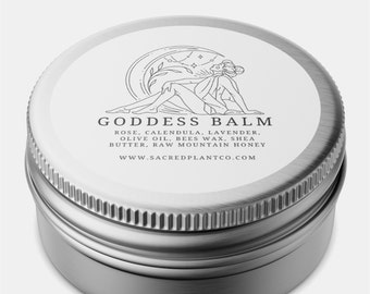 Goddess Body Balm | Rose Calendula Lavender Balm | Soothing Body Butter | Body and Hair Lotion | Daily Moisturizer | Organic
