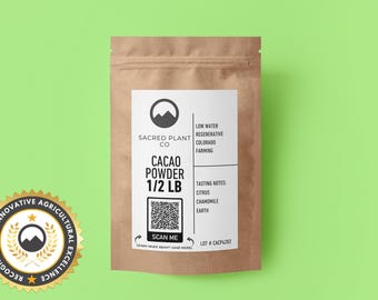 Cacao en polvo crudo / Cacao en polvo crudo a granel / Cacao en polvo puro de grado ceremonial / Cacao en polvo cosechado de forma sostenible /