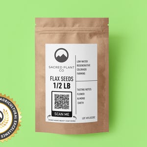 Bulk Flax Seed | 1LB Organic Flax Seeds | Linum Usitatissimum | Whole Organic Flax Seed