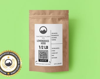 Bulk Lemongrass Herb | 1LB Lemon Grass Herbs | Cymbopogon Citratus | Hierba Luisa | Cut & Sifted Lemongrass