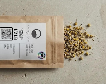 Organic Whole Chamomile Flowers, Dried Bulk Loose-Leaf Tea (Matricaria chamomilla) | Bulk Chamomile Flower | Matricaria Recutita