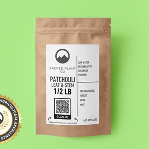 Hierba de pachulí / Hierba de pachulí seca de primera calidad / Hierba Pogostemon cablin / Hierba Putcha-Pat /