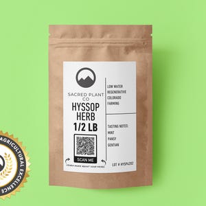 Bulk Hyssop Herb | 1 LBS Wild Crafted Hyssop Holy Herb | Hyssopus | Cut & Sifted Hyssop