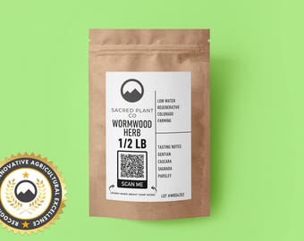 Bulk Wormwood Herb | 1LB Grand Wormwood Herbs | Absinthe Wormwood | Artemisia Absinthium | Cut & Sifted Wormwood