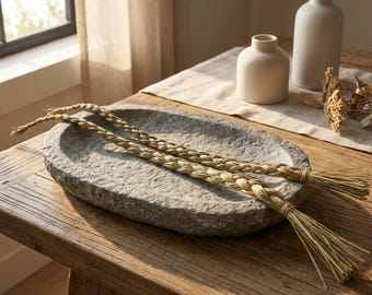 Sweetgrass Braids | Large Sweet Grass Smudge | Sweetgrass Braid Smudge Stick | Seneca Grass Smudge | Holy Grass Braid Smudge Stick
