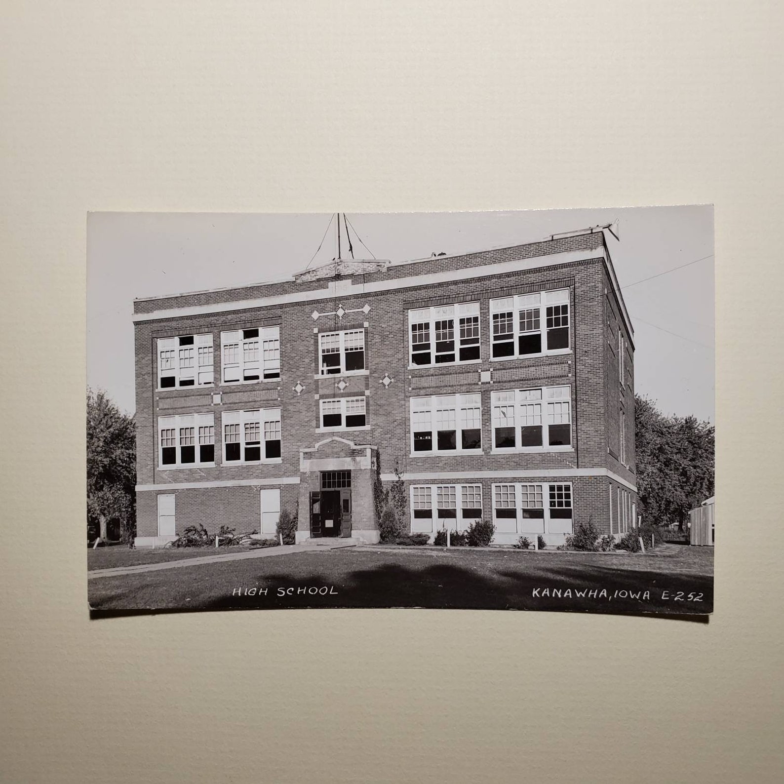 A highschool in Kanawha IA Real Photo Postcard from 1940s Etsy