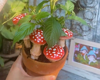 Toadstool fairy garden mushrooms