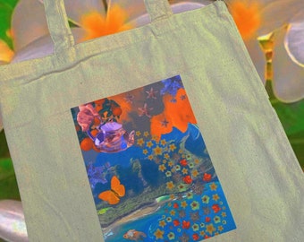 Sip of paradise tote | eco friendly tote | recycled tote