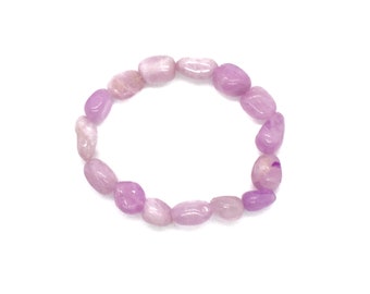 Healing Crystal Bracelet - Kunzite Pebble - Kunzite Bracelet