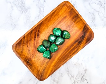 Pietra di malachite levigata: cristallo curativo naturale (da 0,5 a 1 pollice)