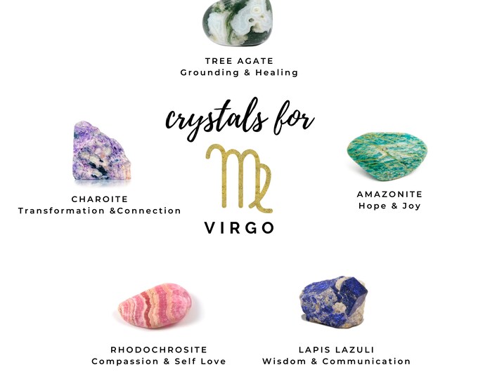 Virgo Crystal Kit Healing Crystals Gift for Virgo Etsy