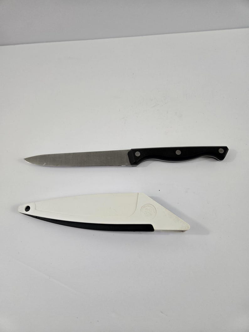 Pampered Chef 1046 Utility Knife with Sharpening Case 5" Blade Kitchen Tool 2006 image 3