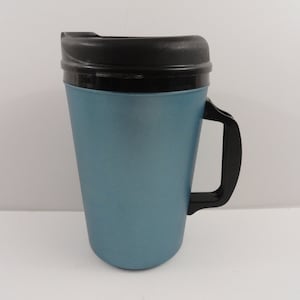 Aladdin 32 Oz Vintage Teal Black Insulated Travel Coffee Mug Cup