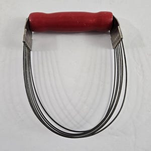 Vintage Androck Pastry Blender Dough Cutter Wooden Red Handle Collectible Kitchen Tool