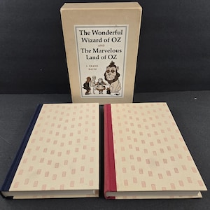 The Wonderful Wizard of Oz & Marvelous Land of Oz Frank Baum 1966 Book Box Set Decor