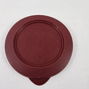 Rubbermaid 7 3/8&quot; Round Red Replacement Food Container Lid ONLY C 400G Vintage