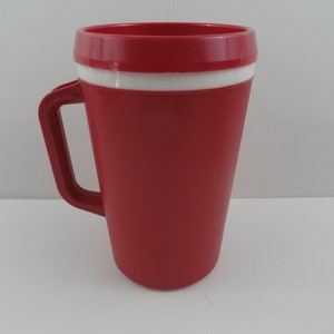 Aladdin 32 Oz Vintage Red Insulated Travel Coffee Mug Cup Tumbler