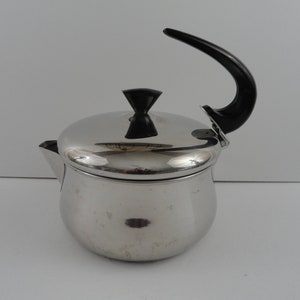 Vintage Farberware Teak-Handle 1-quart Stainless Steel Tea Kettle