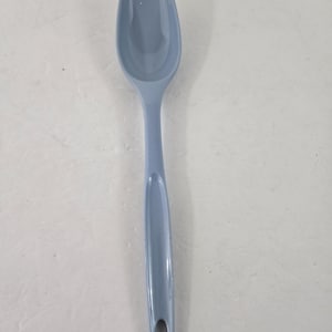 Foley Solid Serving Spoon Nylon Plastic 11 inches Vintage Country Blue Grandma Kitchen