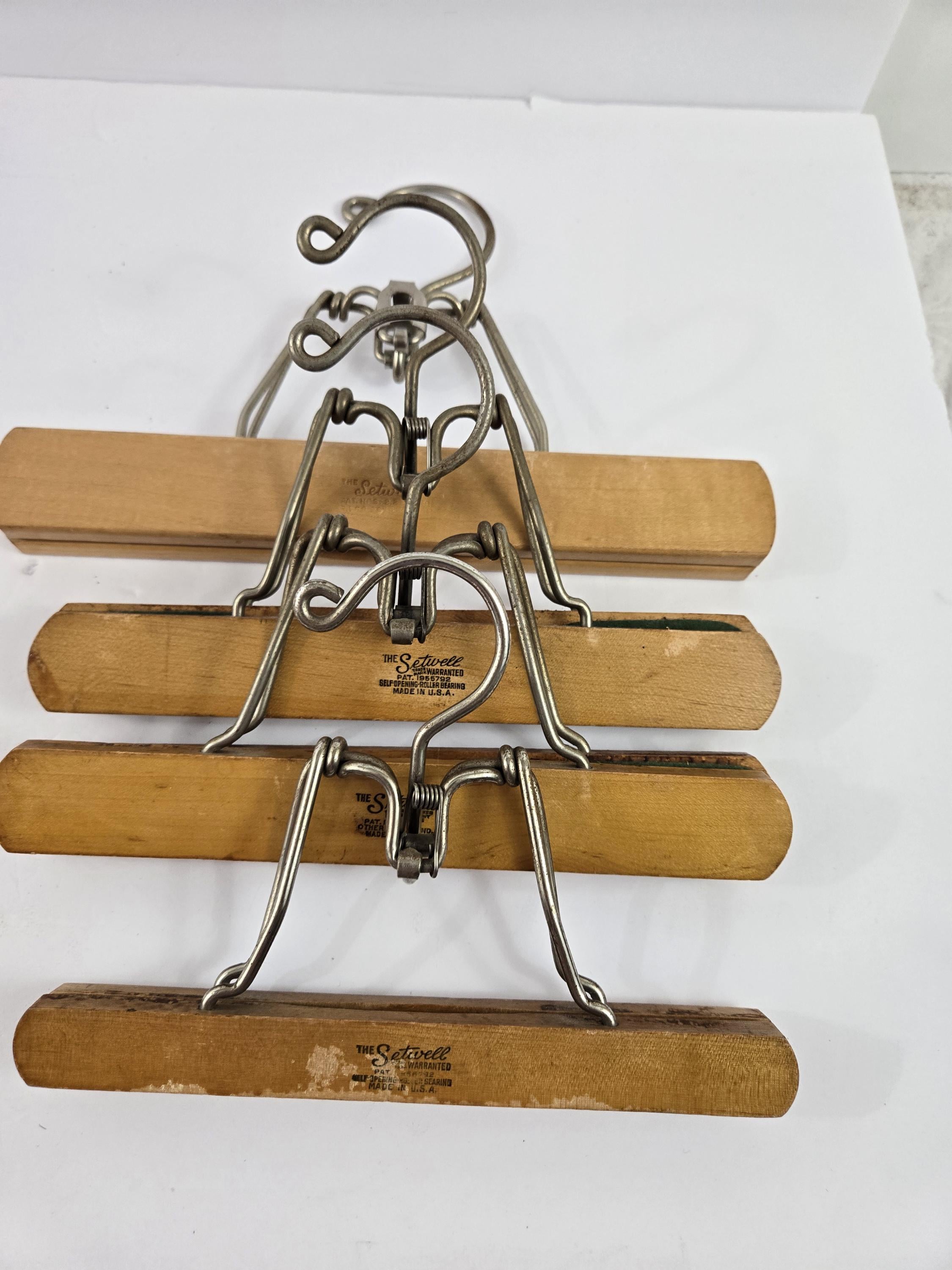 Vintage Wood Clothes Hangers - Etsy