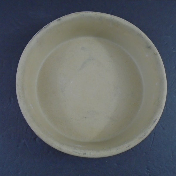 Pampered Chef 8" Round Deep Dish Unglazed Mini Stoneware Baker 4 Cups Vintage 1999