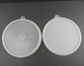 2 Tupperware 227 Lid Sheer C Tab Round Replacement 6" Seal ONLY Tupper Seal