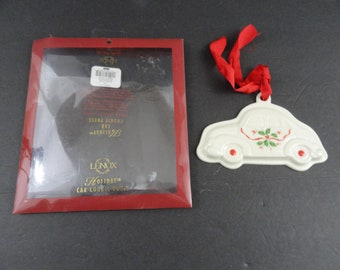 Lenox Holiday Christmas Car Cookie Press Mold Ornament Porcelain Volkswagen 5.5"