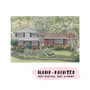 Custom 5x7 House Portrait, HAND-PAINTED Original Watercolor, Home Painting from Photo, Housewarming Gift, First Home or Realtor Closing Gift