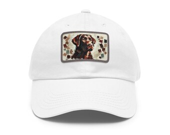 Chocolade labradormuts met leren patch, casual baseballpet, 22 kleuren, LGBT-buitenaccessoires, gay fashion hoofddeksels, bescherming tegen de zon