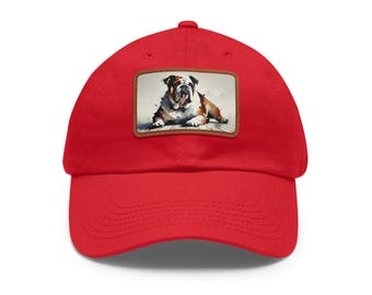Boné Bulldog com Remendo de Couro, Boné de Beisebol Casual, 22 Cores, Acessórios LGBT para Atividades ao Ar Livre, Chapéus da Moda Gay, Proteção Esportiva