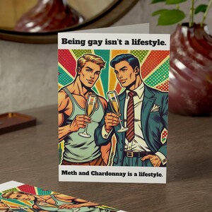 10 Grußkarten, Grußkarten mit Umschlägen, Gay Lifestyle Design, Queer Briefpapier Set, Gay Mann Geschenk, LGBT Pride Karte