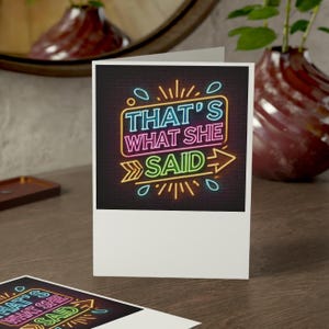 Juego de 10 tarjetas de felicitación, tarjetas con sobres, divertido diseño de She Said lésbico, juego de papelería queer, regalo divertido para hombres homosexuales, tarjetas de orgullo LGBT