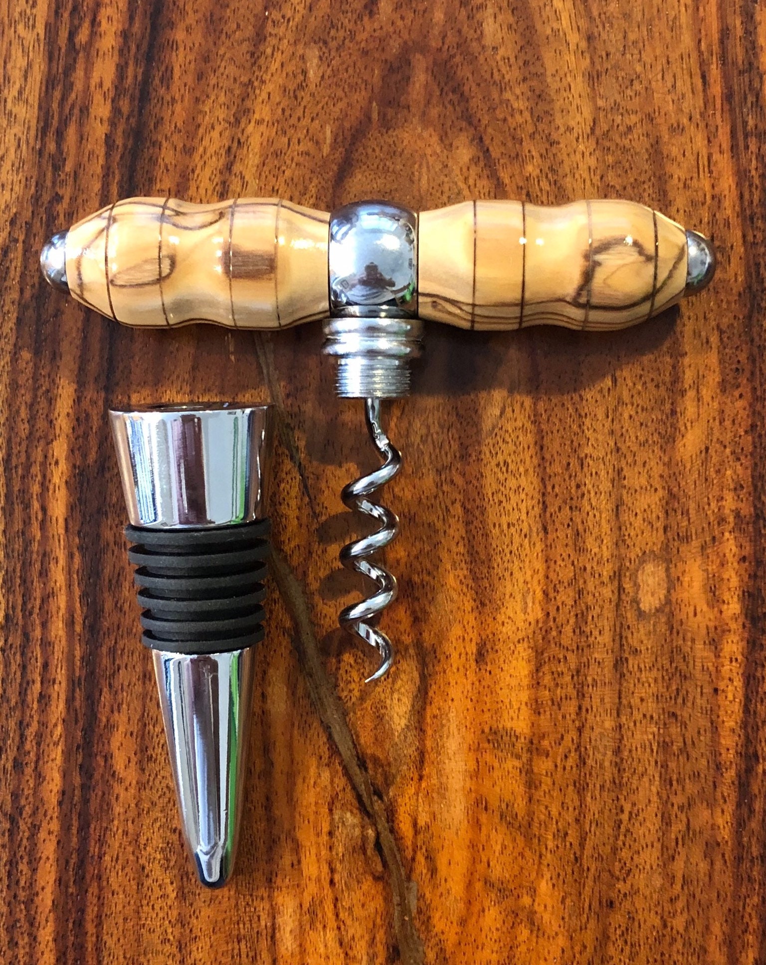 Unique wine opener corkscrew & bottle stopper set in one Etsy