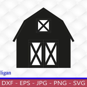 Celeiro, 2 portas, janela, SVG, PNG, clipart