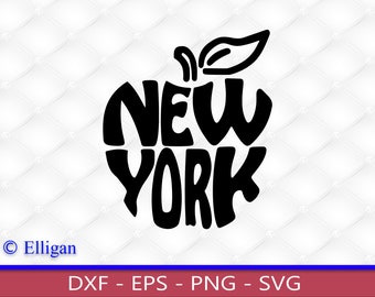 New York Big Apple, SVG, PNG, Clipart
