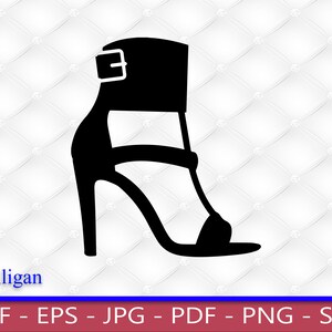 High Heel Shoe With Buckle, SVG, PNG,
