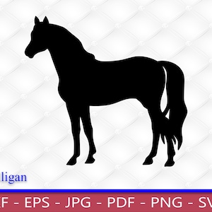 Pferd stehend, Silhouette, SVG, PNG