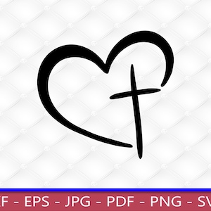 Heart, Cross, SVG, PNG, Clipart