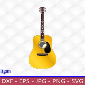 Akoestische gitaar, SVG, PNG, Clipart