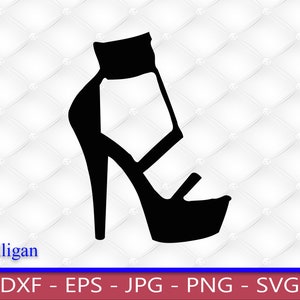 High Heeled Shoe, Straps, SVG, PNG