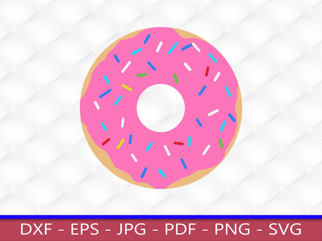 Pink Donut With Sprinkles SVG PNG Clipart Etsy