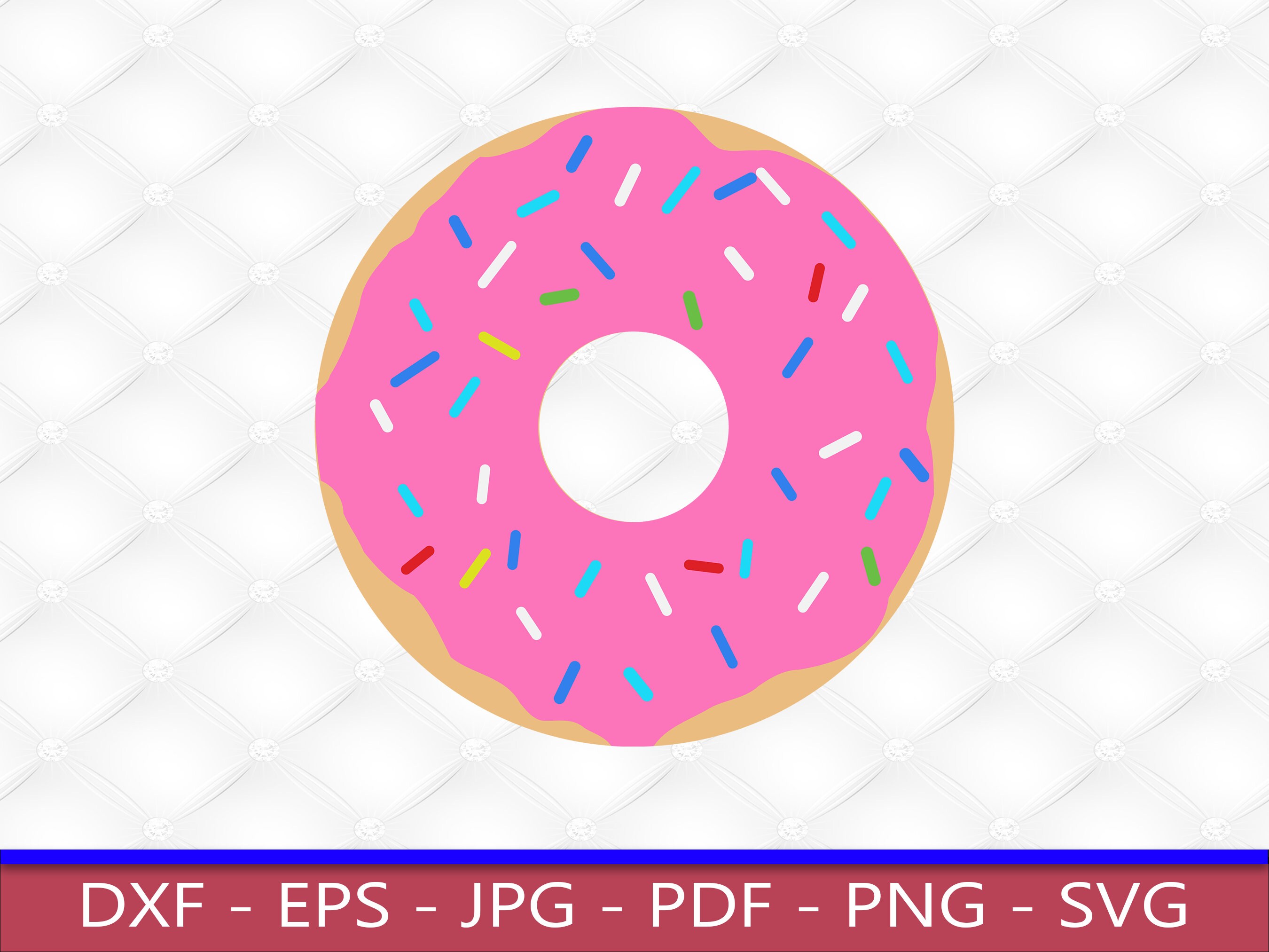 Pink Donut Svg Cute Donut Clipart Donut Cut File Sprinkle Svg File
