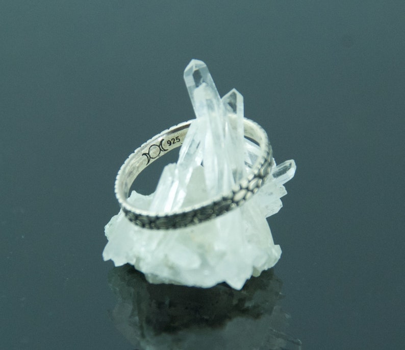 Sterling Silver Mini Silver Stacking Ring Organic Wild Texture