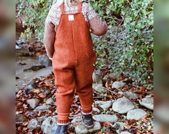 Walk trousers, dungarees made of 100% new wool, alternative winter overalls