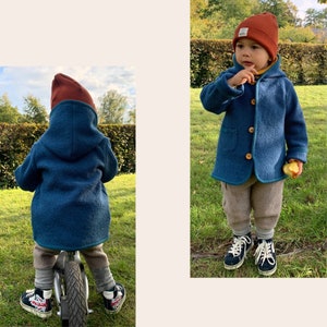 Wool felt jackets for children, felt jacket made of 100% pure new wool, wool felt jacket