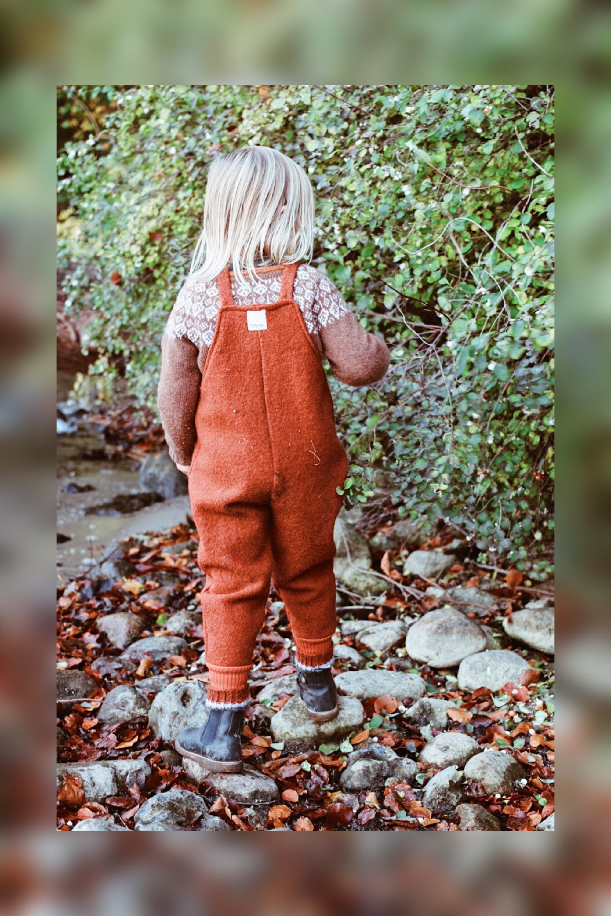 BabyDomBerlin Walk Trousers, Dungarees Made of 100% New Wool, Alternative Winter Overalls