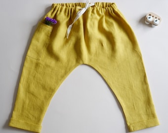 Leinenhose für Kinder, Pumphose, Unisex-Hose