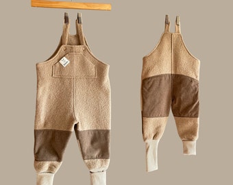 Walk trousers, dungarees made of 100% new wool, alternative winter overalls